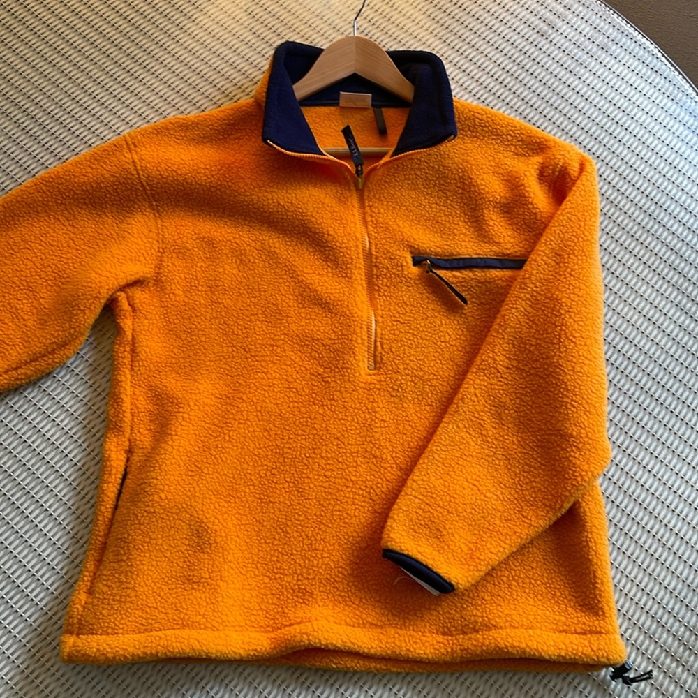 LL Bean Pullover Yellow Fleece, Mens Medium | Never Worn